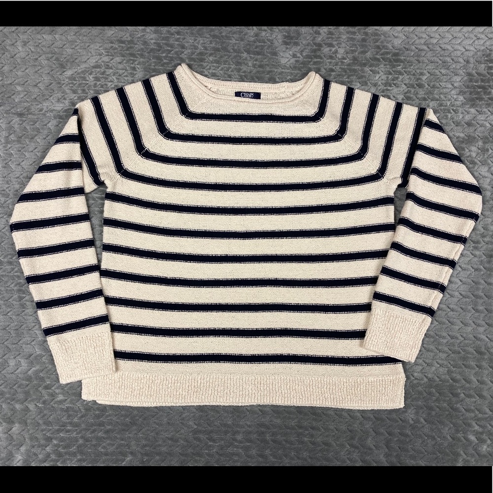 Striped crewneck sweater